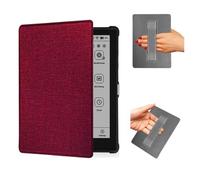 Faux Leather Case Compatible with Boox Go 6 Gen II (2026), 6-Inch | Sleep/Wake Cover, Flip Shell with Shockproof Protection, Customizable Black Folio for 6" E-Reader(Wine Red)