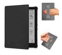 Faux Leather Case Compatible with Boox Go 6 Gen II (2026), 6-Inch | Sleep/Wake Cover, Flip Shell with Shockproof Protection, Customizable Black Folio for 6" E-Reader(Black)