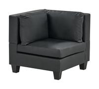 Corner Seat UNSTAD Faux Leather Black