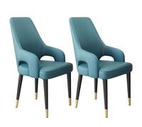 Faux Leather Dining Chairs Set of 2, Carbon Steel Legs Dining Chairs Ideal for Dining Room Kitchen Hotel