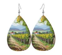 Faux Leather Earrings for Women Teardrop Dangle Earring Fashion Lightweight Autumn Harvest Thanksgiving Waterdropearring for Valentine's Day Jewelry Gift, One Size, No Gemstone