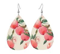 Faux Leather Earrings for Women Teardrop Dangle Earring Fashion Lightweight Autumn Harvest Thanksgiving Waterdropearring for Valentine's Day Jewelry Gift, One Size, No Gemstone