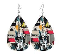 Faux Leather Earrings for Women Teardrop Dangle Earring Fashion Lightweight Cute Dachshound Dogs Waterdropearring for Valentine's Day Jewelry Gift, One Size, No Gemstone