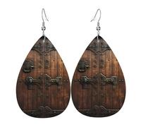 Faux Leather Earrings for Women Teardrop Dangle Earring Fashion Lightweight Cute giraffe Waterdropearring for Valentine's Day Jewelry Gift, One Size, No Gemstone