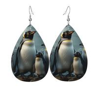 Faux Leather Earrings for Women Teardrop Dangle Earring Fashion Lightweight Mediterranean Summer Waterdropearring for Valentine's Day Jewelry Gift, One Size, No Gemstone