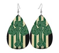 Faux Leather Earrings for Women Teardrop Dangle Earring Fashion Lightweight Mediterranean Summer Waterdropearring for Valentine's Day Jewelry Gift, One Size, No Gemstone