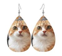 Faux Leather Earrings for Women Teardrop Dangle Earring Fashion Lightweight Mediterranean Summer Waterdropearring for Valentine's Day Jewelry Gift, One Size, No Gemstone