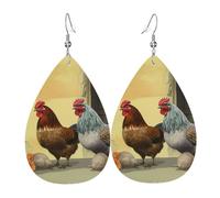 Faux Leather Earrings for Women Teardrop Dangle Earring Fashion Lightweight Mediterranean Summer Waterdropearring for Valentine's Day Jewelry Gift, One Size, No Gemstone