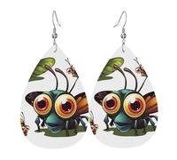 Faux Leather Earrings for Women Teardrop Dangle Earring Fashion Lightweight Night Sky Waterdropearring for Valentine's Day Jewelry Gift, One Size, No Gemstone