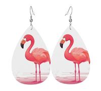 Faux Leather Earrings for Women Teardrop Dangle Earring Fashion Lightweight Night Sky Waterdropearring for Valentine's Day Jewelry Gift, One Size, No Gemstone