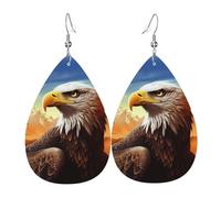 Faux Leather Earrings for Women Teardrop Dangle Earring Fashion Lightweight Playing cards Waterdropearring for Valentine's Day Jewelry Gift, One Size, No Gemstone