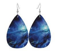 Faux Leather Earrings for Women Teardrop Dangle Earring Fashion Lightweight Playing cards Waterdropearring for Valentine's Day Jewelry Gift, One Size, No Gemstone