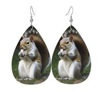 Faux Leather Earrings for Women Teardrop Dangle Earring Fashion Lightweight Playing cards Waterdropearring for Valentine's Day Jewelry Gift, One Size, No Gemstone