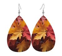 Faux Leather Earrings for Women Teardrop Dangle Earring Fashion Lightweight Scary ship at sea Waterdropearring for Valentine's Day Jewelry Gift, One Size, No Gemstone
