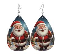 Faux Leather Earrings for Women Teardrop Dangle Earring Fashion Lightweight Scary ship at sea Waterdropearring for Valentine's Day Jewelry Gift, One Size, No Gemstone
