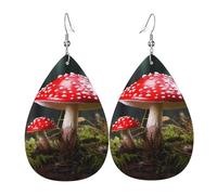 Faux Leather Earrings for Women Teardrop Dangle Earring Fashion Lightweight Scary ship at sea Waterdropearring for Valentine's Day Jewelry Gift, One Size, No Gemstone
