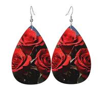 Faux Leather Earrings for Women Teardrop Dangle Earring Fashion Lightweight Scary ship at sea Waterdropearring for Valentine's Day Jewelry Gift, One Size, No Gemstone