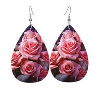 Faux Leather Earrings for Women Teardrop Dangle Earring Fashion Lightweight Scary ship at sea Waterdropearring for Valentine's Day Jewelry Gift, One Size, No Gemstone