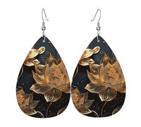 Faux Leather Earrings for Women Teardrop Dangle Earring Fashion Lightweight Thank You Soldier Saluting America Flag Waterdropearring for Valentine's Day Jewelry Gift, One Size, No Gemstone