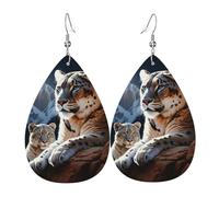 Faux Leather Earrings for Women Teardrop Dangle Earring Fashion Lightweight Tropical Blue Sea Beach Waterdropearring for Valentine's Day Jewelry Gift, One Size, No Gemstone
