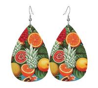 Faux Leather Earrings for Women Teardrop Dangle Earring Fashion Lightweight Watercolor Lighthouse Fantasy Light Waterdropearring for Valentine's Day Jewelry Gift, One Size, No Gemstone