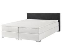 Divan Bed Faux Leather PRESIDENT 160 x 200 cm (EU King Size) Black/ White