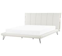 Bed Faux Leather BETIN 180 x 200 cm (EU Super King) Light Beige