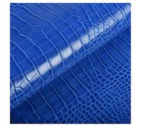 Faux Leather Fabirc 138cm 54'' Wide Crocodile Pattern Leatherette Vinyl Leather Cloth for Chair Seat, Sofa Furniture,by The Metre(Blue,1.38X4m)