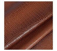 Faux Leather Fabirc 138cm 54'' Wide Crocodile Pattern Leatherette Vinyl Leather Cloth for Chair Seat, Sofa Furniture, DIY Crafting，by The Metre(Brown,1.38X3m)