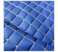 Faux Leather Fabric Leatherette Premium Soft Feel Material Vinyl Cloth Upholstery Width 160cm, Quilted Leather Diamond Wadding for DIY Sewings, Sofa, Handbag(Navy Blue,1.6x1m)