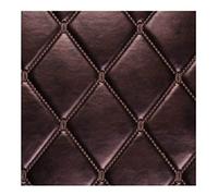 Faux Leather Fabric Leatherette Vinyl Leathercloth Upholstery Textured Material Faux Leather Quilted Leather Diamond Stitch Padded Faux Leather Interior(Brown,1.38X4m)