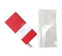 Faux Leather Hardcover Pocket Size Week Plan Undated A6 Weekly Monthly Planner Notebook Slim Size 3.66" x 7.4" red with cover