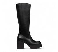 Faux Leather Knee-High Platform Heel Boots - Niche Windsor Smith Black 8