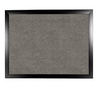 FAUX LEATHER LAP TRAY: Bean Bag Cushioned Laptop Desk with Grey Brown Printed Top, Padded TV Dinner Tray for Eating (Crock 89 Black)