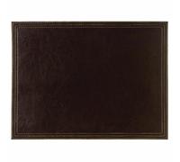 Faux Leather Large Dining Placemat in Brown - Heat resistant - 400(W)x 300(L)mm