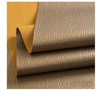 Faux Leather Leatherette Fabric Leathercloth Material Clothing Dressmaking Upholstery Water Proof Sofa Car Seating(Dark Gold,1.4X4m)