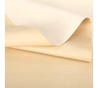 Faux Leather Leatherette Vinyl Leather Cloth Upholstery Fabric Material.Width140 (Cream, 1.Metres)