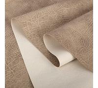 Faux Leather Leatherette Vinyl Leather Cloth Upholstery Fabric Material.Width140 (Mushroom, 3.Metres)