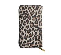 Faux Leather Organizer Wallet For Women, Leopard Print Print, Long Zip Coin Purse, Travel Checkbook Holder & Card Case Wallet For Everyday Use, Gifts Reusable Check Budget Money Purse For Ladies