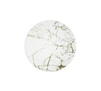 Faux Leather Placemats 1/6PCS Artificial Leather Marble Coaster Drink Coffee Cup Mat Table Placemats Round Heat-resistant Tea Pad(1Pc White Golden)