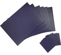 Placemats and Coasters Set of 12, Faux Leather Table Mats | 6 Blue Placemats & 6 Coasters | Washable Dining Place Mats | M&W