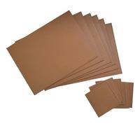 12 Piece Faux Leather Table Set | 6 Placemats & 6 Coasters | Party Place Mats by M&W (Brown)