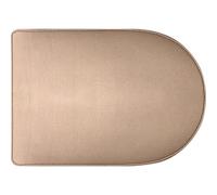 Faux Leather Placemats, Washable Waterproof Wipeable, Non-Slip Thick Kitchen Dining Table Mats(Champagne,Semicircle-Set of 8)