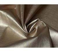 Faux Leather Pleather Fabric Material Light Gold Metallic, 1Mtr - 140cm x 100cm