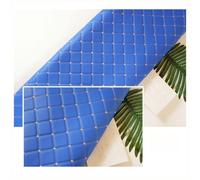 Faux Leather Quilted Faux Leather Diamond Fluted Car Seating Vehicle Upholstery Fabric, for DIY Crafts Sewing Car Cushion, Decorate Leather Chair Sofa Headboard(Royal Blue,1.6x2m)
