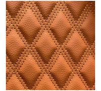 Faux Leather Quilted Faux Leather Diamond Fluted Car Seating Vehicle Upholstery Fabric, Stitch Faux Leather Leatherette Upholstery Fabric for DIY Crafts Sewing Car cushion, 1.55×1m ( Color : Orange th