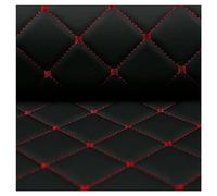 Faux Leather Quilted Leather Diamond Stitch Padded Cushion Linen Wadding Faux Leather Interior Vehicle Upholstery Fabric White Leatherette Fabric (Size : 1.4×1m/4.59x3.28ft) (Color : Black, Size : 1
