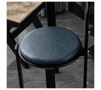 Faux Leather Round Seat Cushion 4.5cm Thickness Memory Foam Dining Chair Pads Waterproof Circle Bar Stool Cushions For Living Room Patio Garden Office Chairs(Blue,50cm/19.6in)
