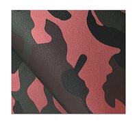 Faux Leather Sheets PU Faux Leather Fabric,Camouflage/Camo Pattern Leatherette Vinyl Leather Cloth,for DIY Crafts Wedding Sewing Making Earrings Crafts Hair(Crimson,1.38X6m)