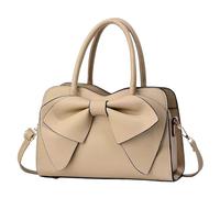 Faux Leather Shopping Bag Women's Shoulder Bag College Tote Handbag Work Shopping Bag Purse Shoulder Bags Ladies Large with Large Handles, khaki, One Size